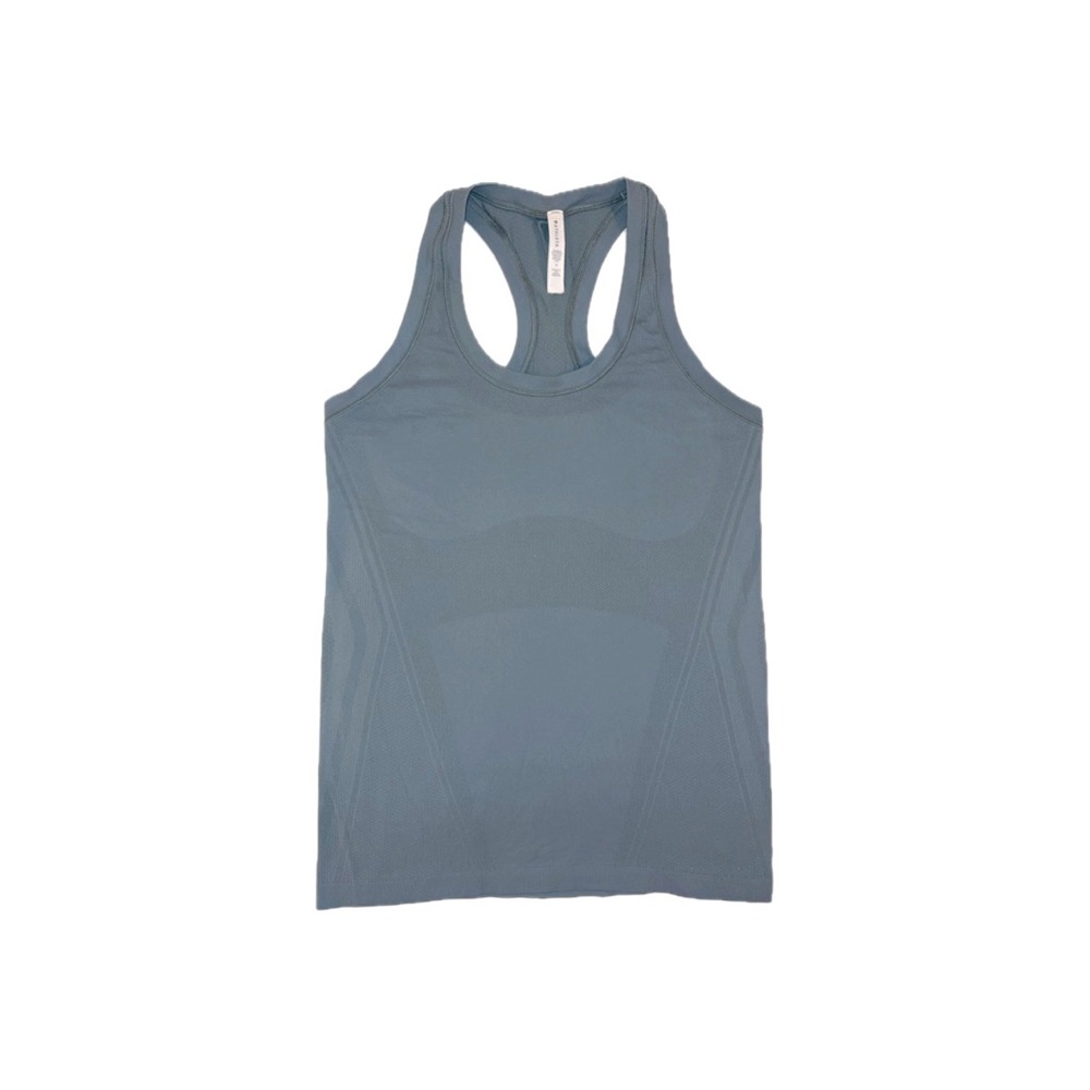 Athleta Momentum Seamless Performance Tank in Muted Blue Gray – Size Medium